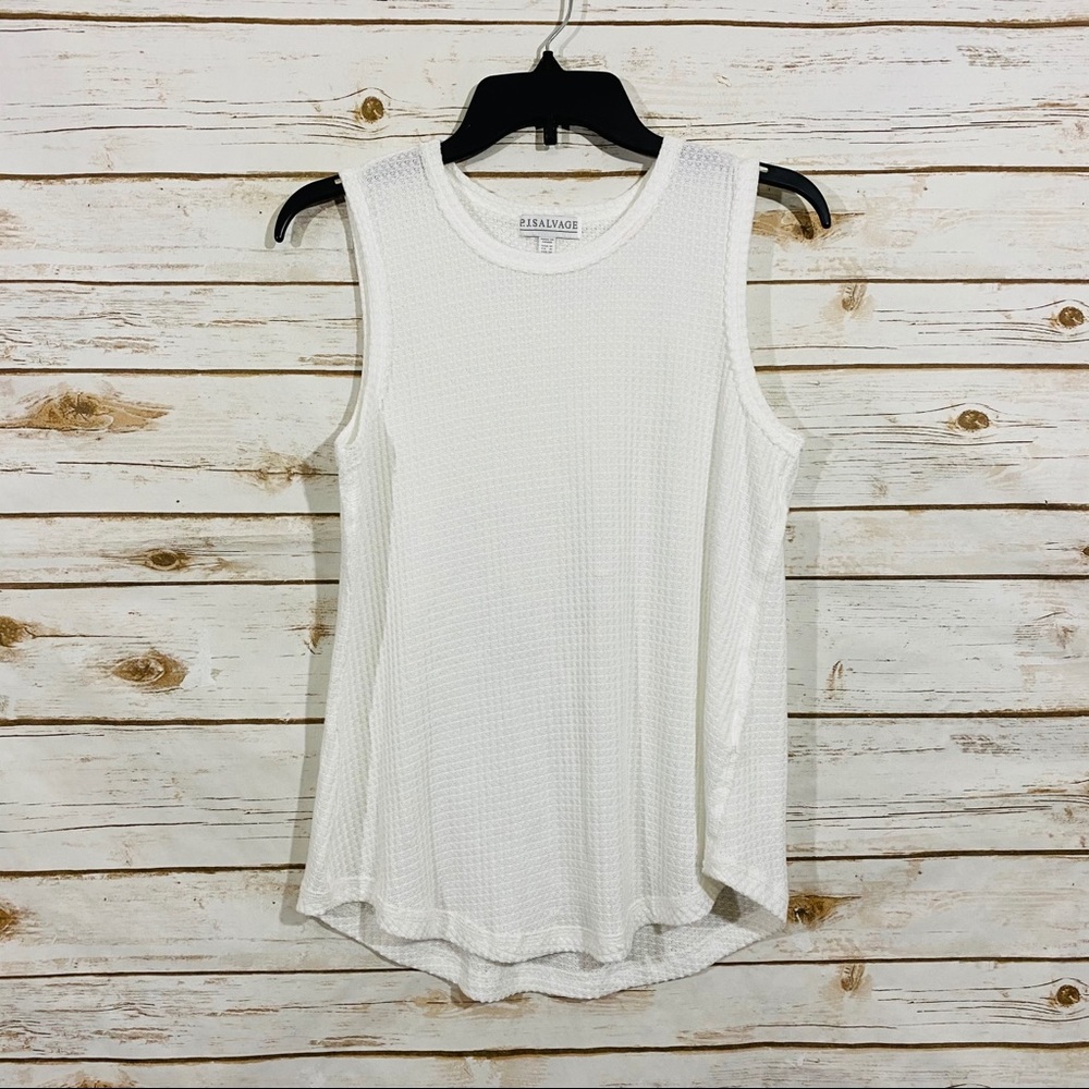 P.J.Salvage women’s white sleeveless pj top size M